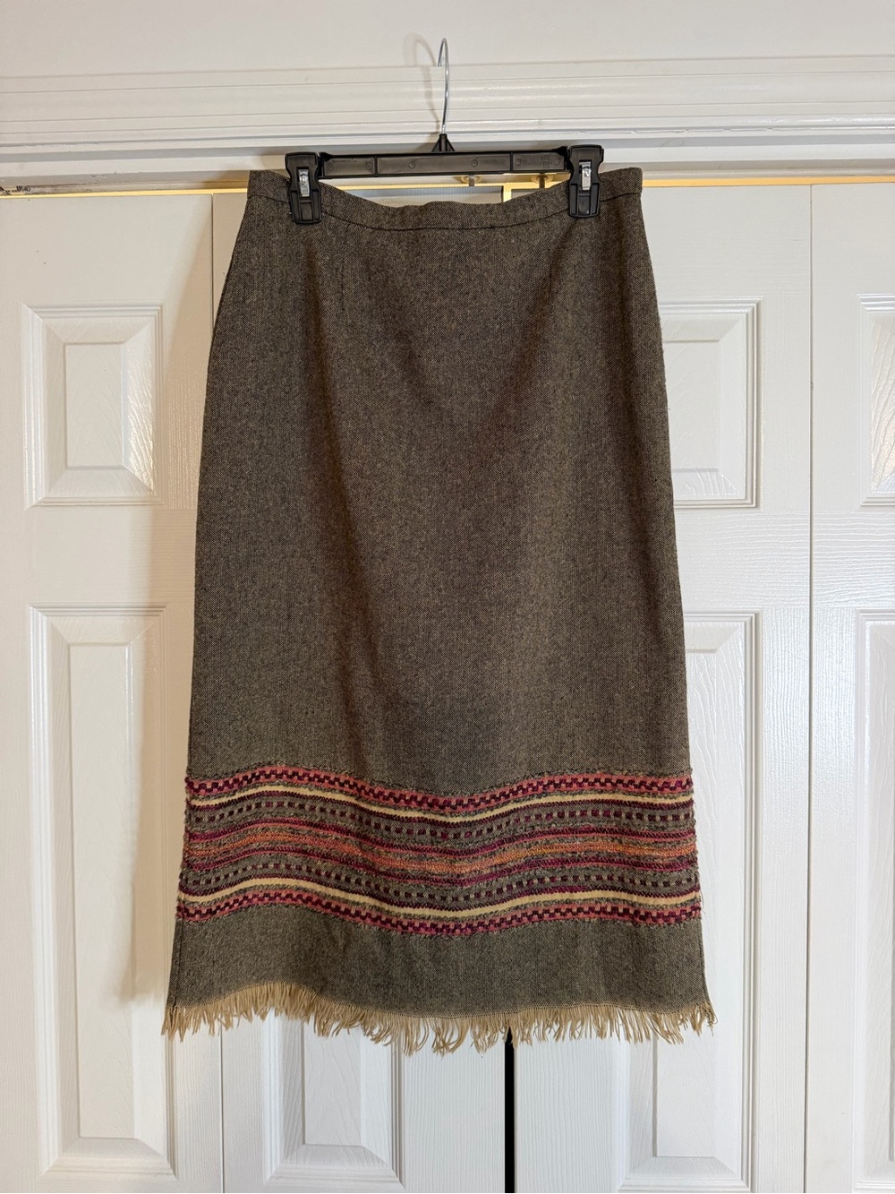 Vtg Sag Harbor Wool Blend Long Skirt Sz 12P prairie western boho Gypsy cottage